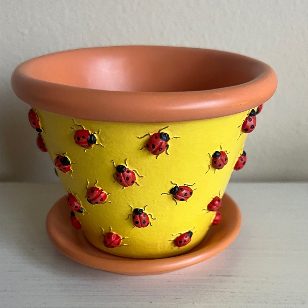 Rare 1990’s Dept 56 Ladybug Planter
